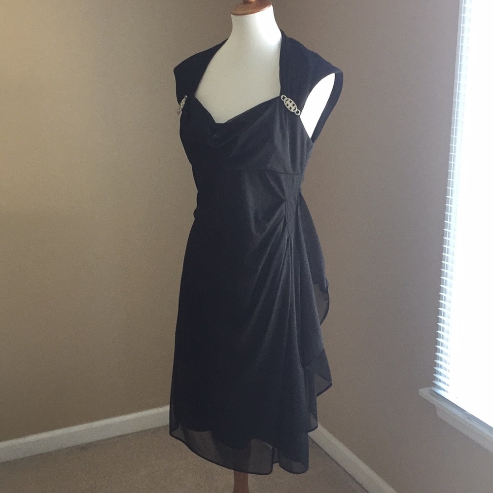 Beautiful Black Open Back Cocktail Dress